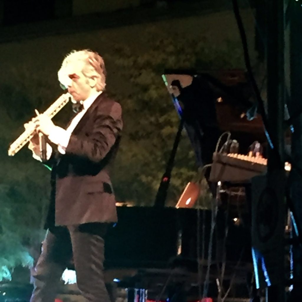Morgan durante il concerto a Pratovecchio