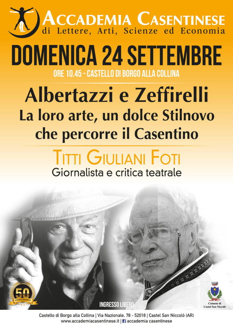 Albertazzi e Zeffirelli: la loro passione per il Casentino raccontata da Titti Giuliani Foti