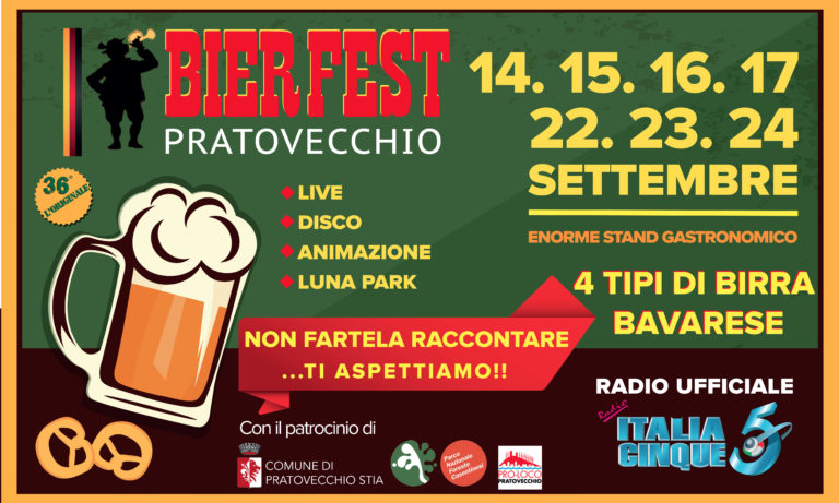 Bierfest Pratovecchio 2017: dal 14 al 24 settembre