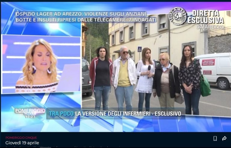 Maltrattementi anziani a C. San Niccolò, la trasmissione di Barbara D’Urso a Strada in Casentino