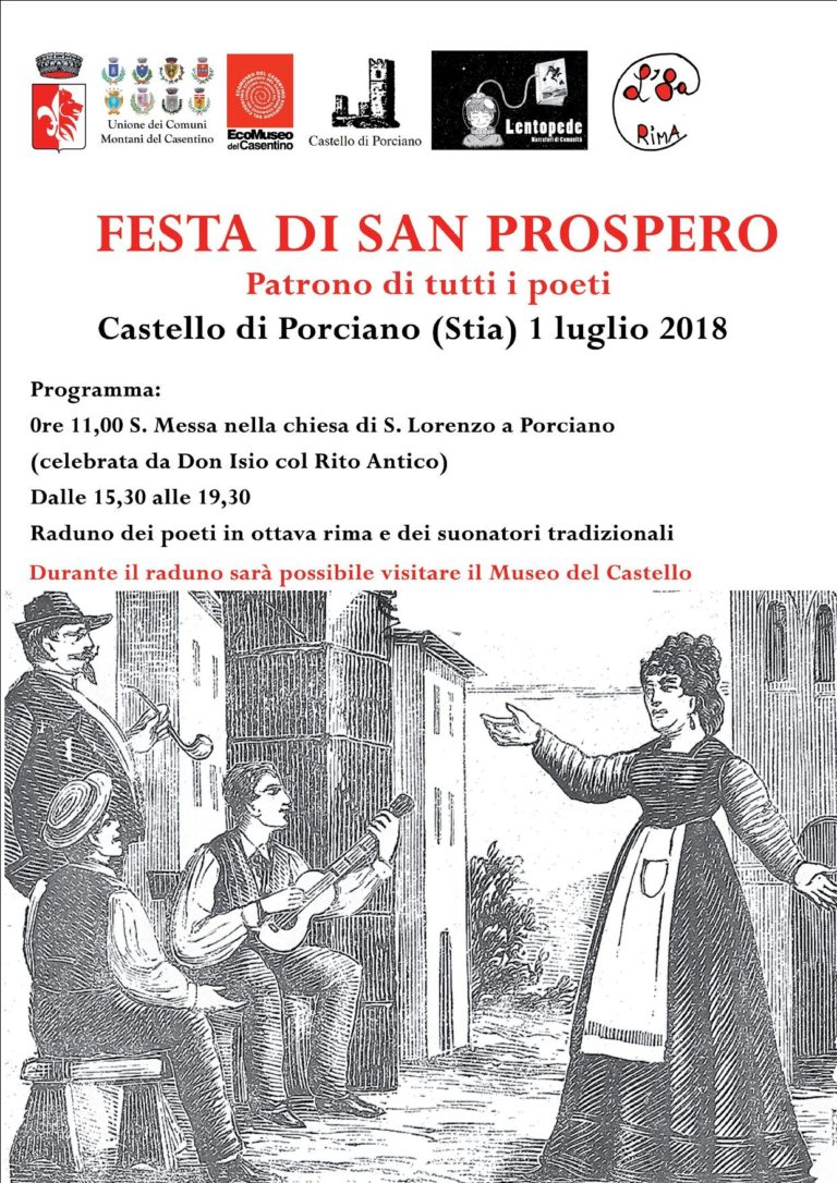 Festa di San Prospero, patrono dei poeti, e a Porciano si riscopre l’ottava rima
