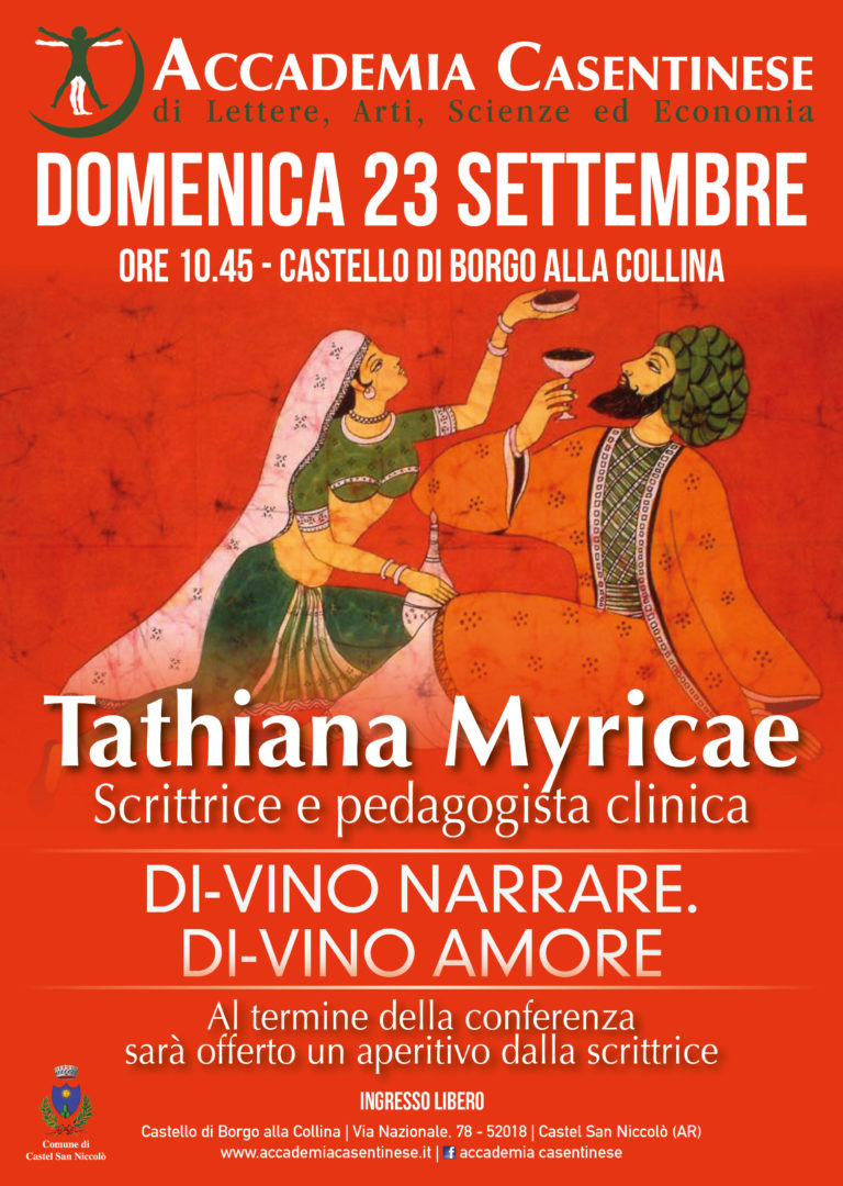 Vino: amore, passione e poesia. Appuntamento con Tiziana Rossi, in arte Tathiana Myricae, al castello di Borgo alla Collina
