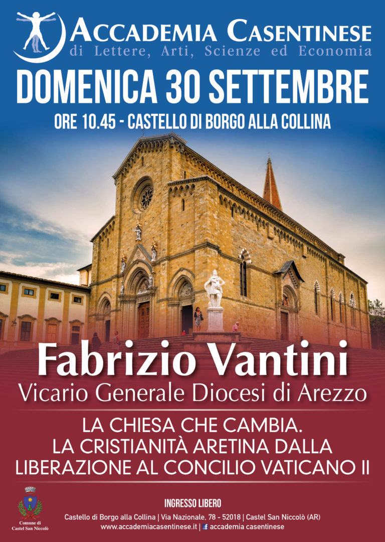 Chiesa, fedeli e rinnovamento nell’ultimo incontro dell’Accademia casentinese; con Mons. Fabrizio Vantini