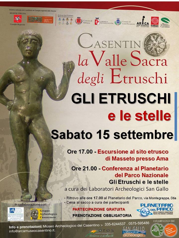 Terzo appuntamento sotto le “stelle” per il progetto “Casentino. La Valle Sacra degli Etruschi”