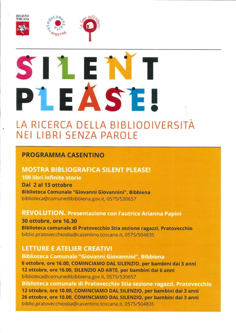 Silenzio! Parlano i libri… progetto sulla lettura “silenziosa” nella biblioteca di Bibbiena