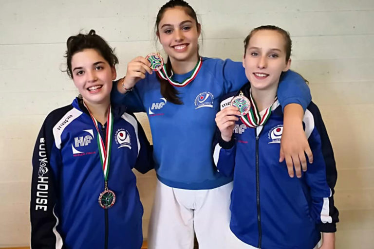 Elisa, Michela e Virginia: tre atlete casentinesi ai Campionati Italiani Cadetti di karate