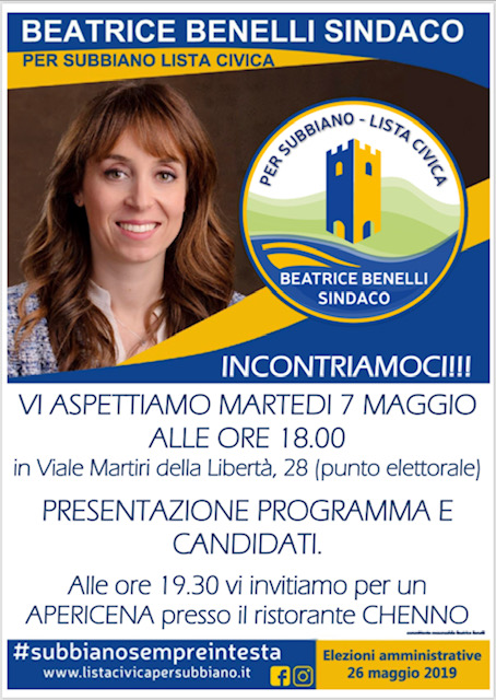 Il programma elettorale della candidata sindaca Beatrice Benelli: martedì 7 la presentazione