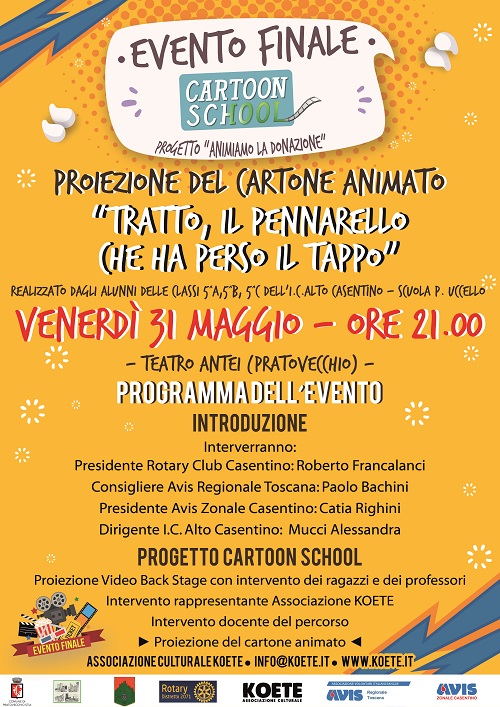 “Cartoon School”: il progetto realizzato dai ragazzi dell’IC Paolo Uccello sarà proiettato al Teatro Antei il 31 maggio