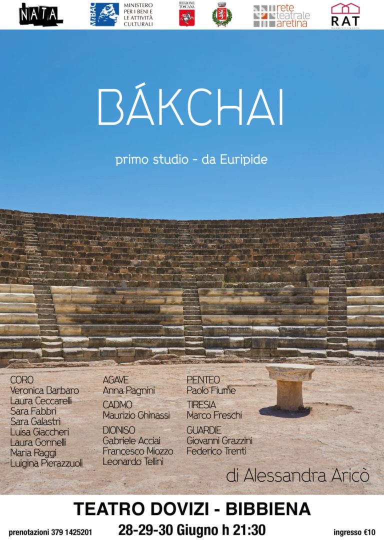 Teatro Dovizi: si conclude il percorso formativo di Alessandra Aricò con “Bachai”, primo studio da “Le Baccanti” di Euripide