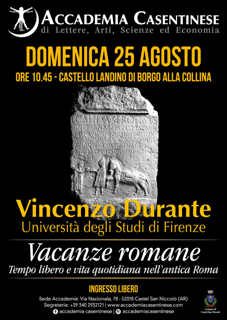 Un tuffo nell’antica Roma insieme a Vincenzo Durante, al Castello di Borgo alla Collina
