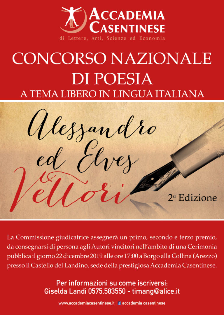 Concorso di poesia dell’Accademia casentinese: dopo il successo della prima edizione, si rinnova l’evento