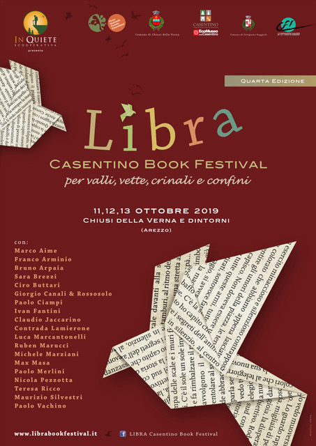Al via la 4^ edizione di “Libra Casentino Book Festival”