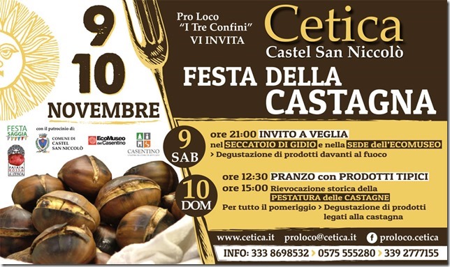 A Cetica la 20esima edizione della Festa della Castagna