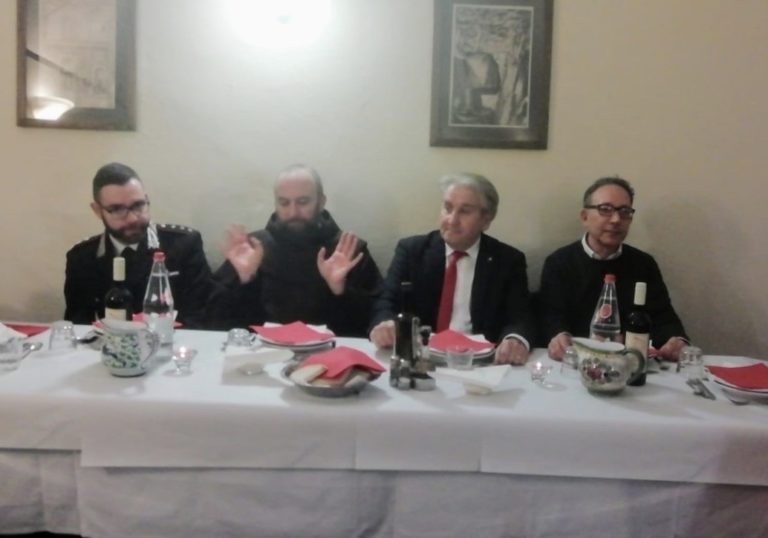 Il sindaco Tellini al Santuario della Verna per il pranzo di Natale con gli over 65