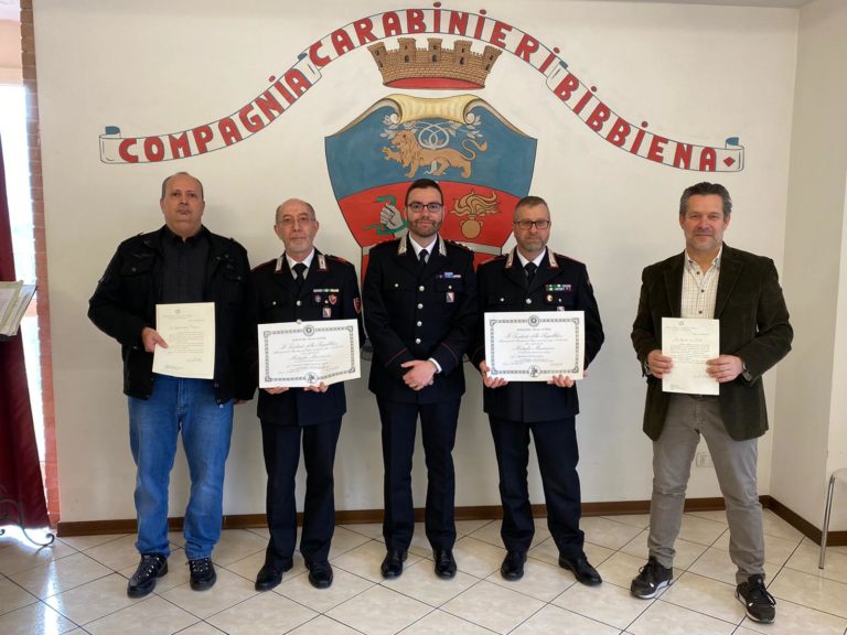 Onorificenze e premiazioni per i Carabinieri di Bibbiena