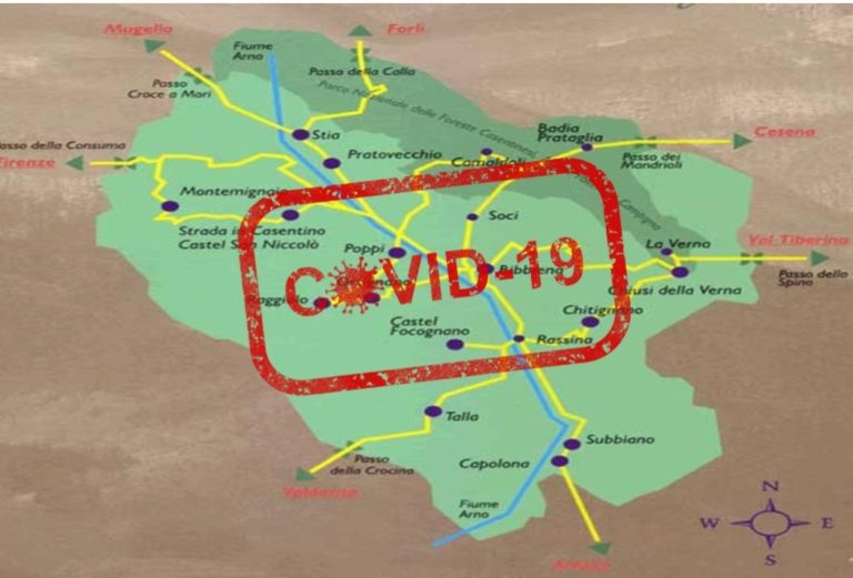 13/11: Coronavirus, 5 nuovi casi in Casentino