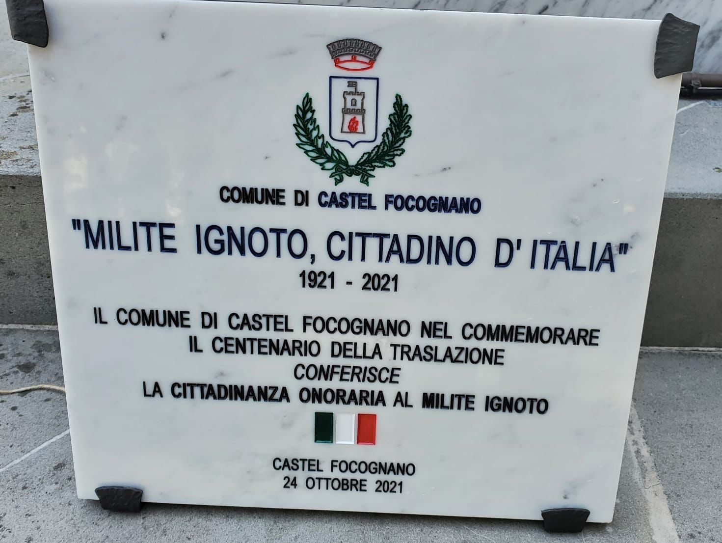 Castel Focognano conferisce la cittadinanza onoraria al Milite Ignoto