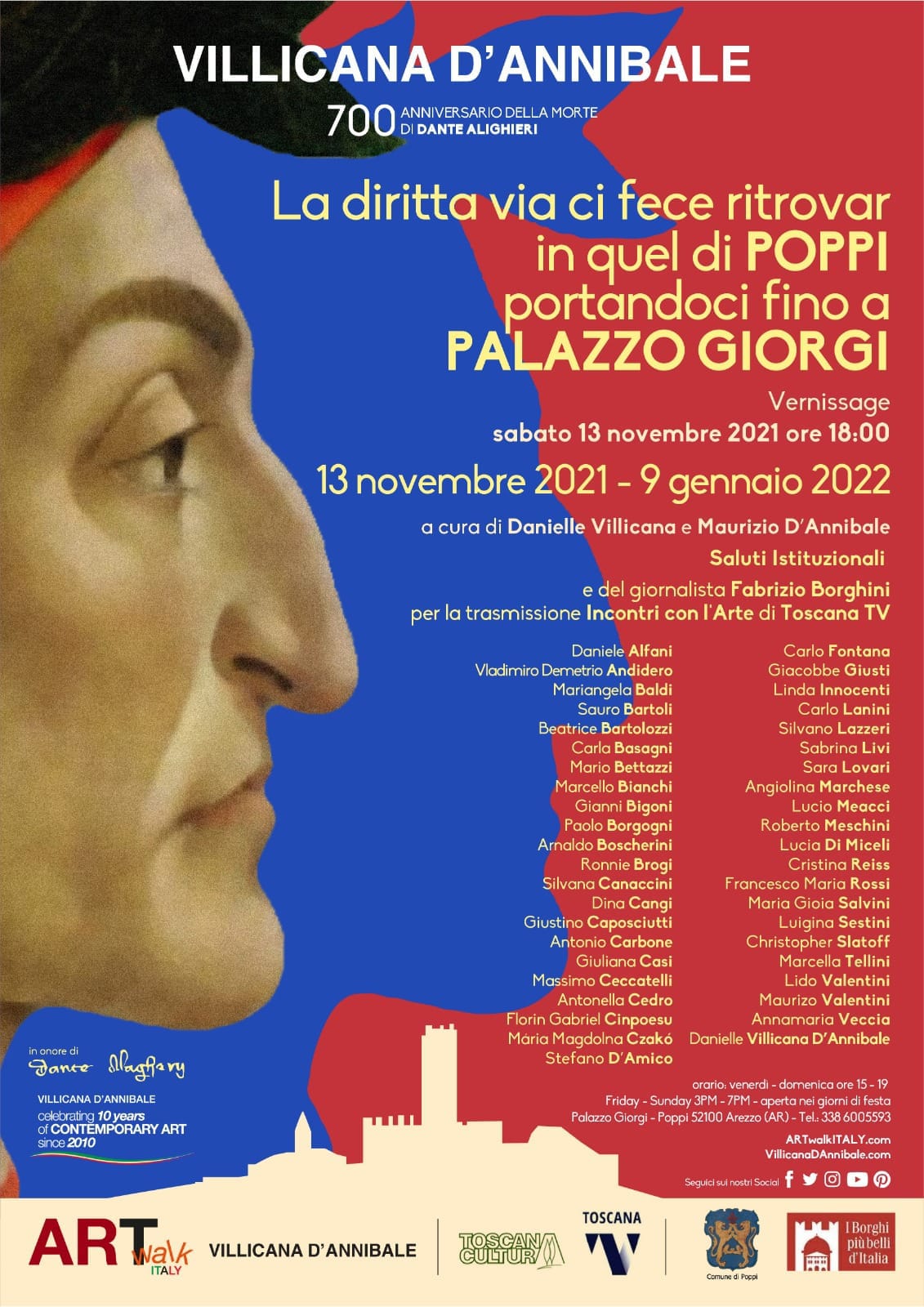Poppi: a Palazzo Giorgi 45 artisti espongono in onore di Dante