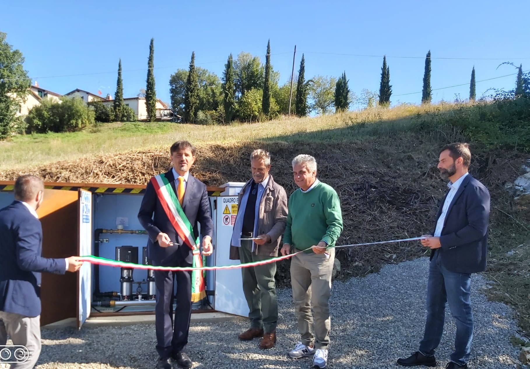 Taglio del nastro per il nuovo impianto idrico di San Donato a Pratovecchio Stia