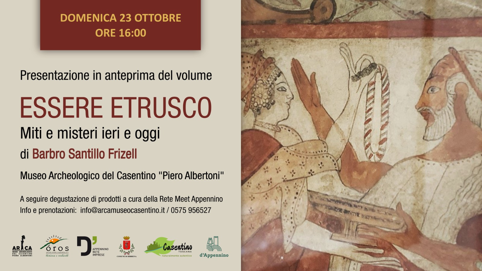 Essere Etrusco: l’ultimo volume della prof.ssa Santillo Fritzell in anteprima al Museo Archeologico