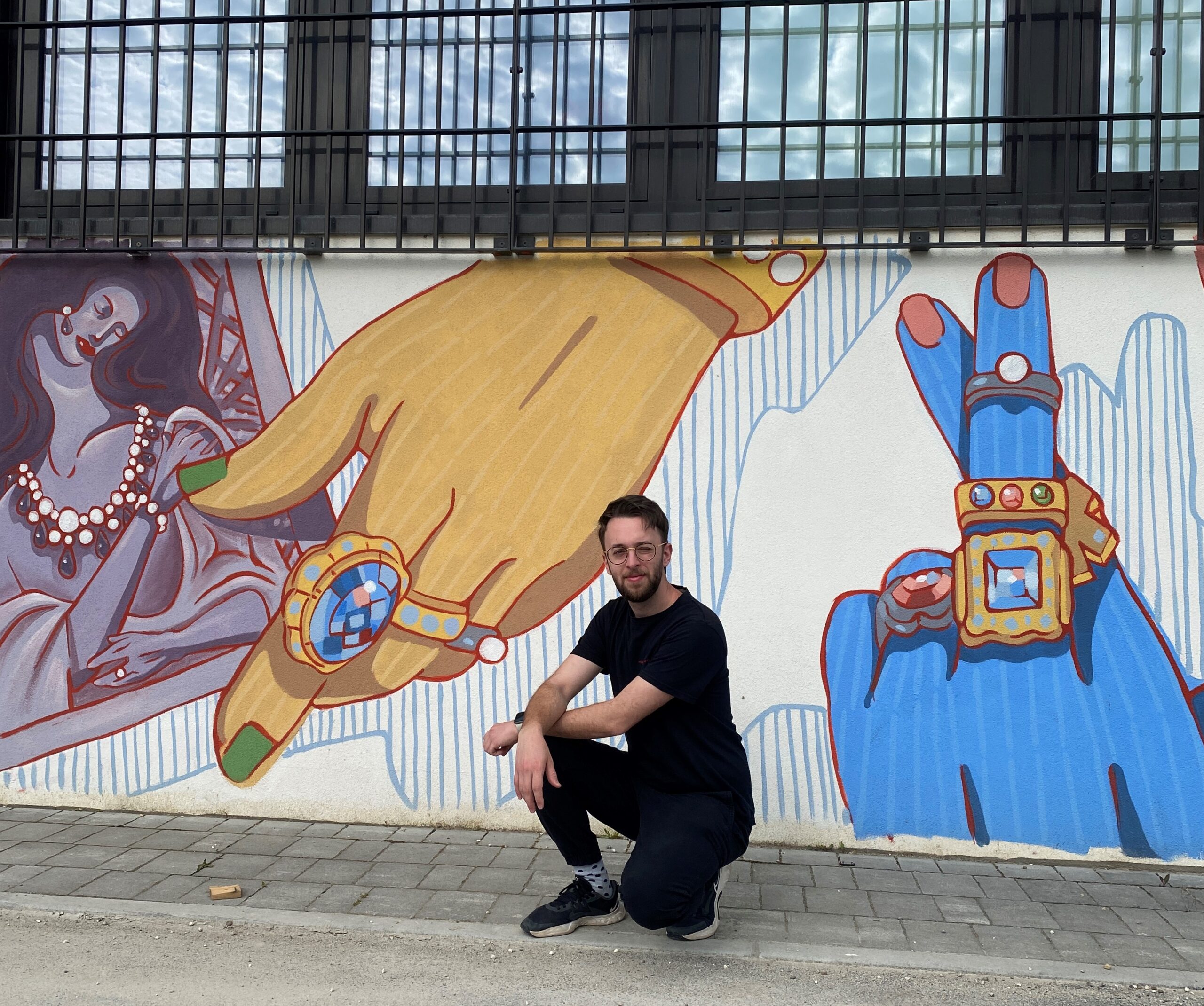 Elia Fiumicelli e i murales che rendono unica la seconda sede di Freschi&Vangelisti