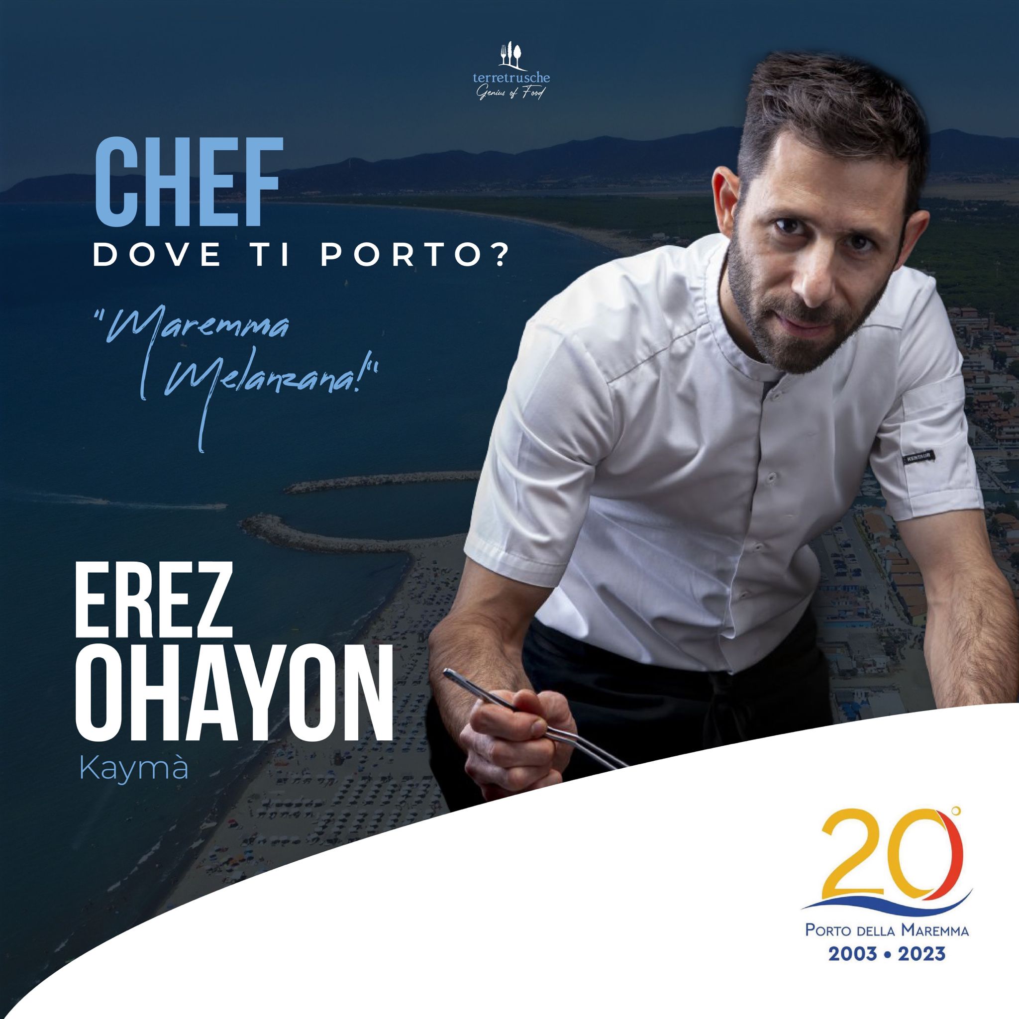 Lo chef Erez Ohayon rappresenterà il Casentino al Ventennale del Porto della Maremma, a Marina di Grosseto
