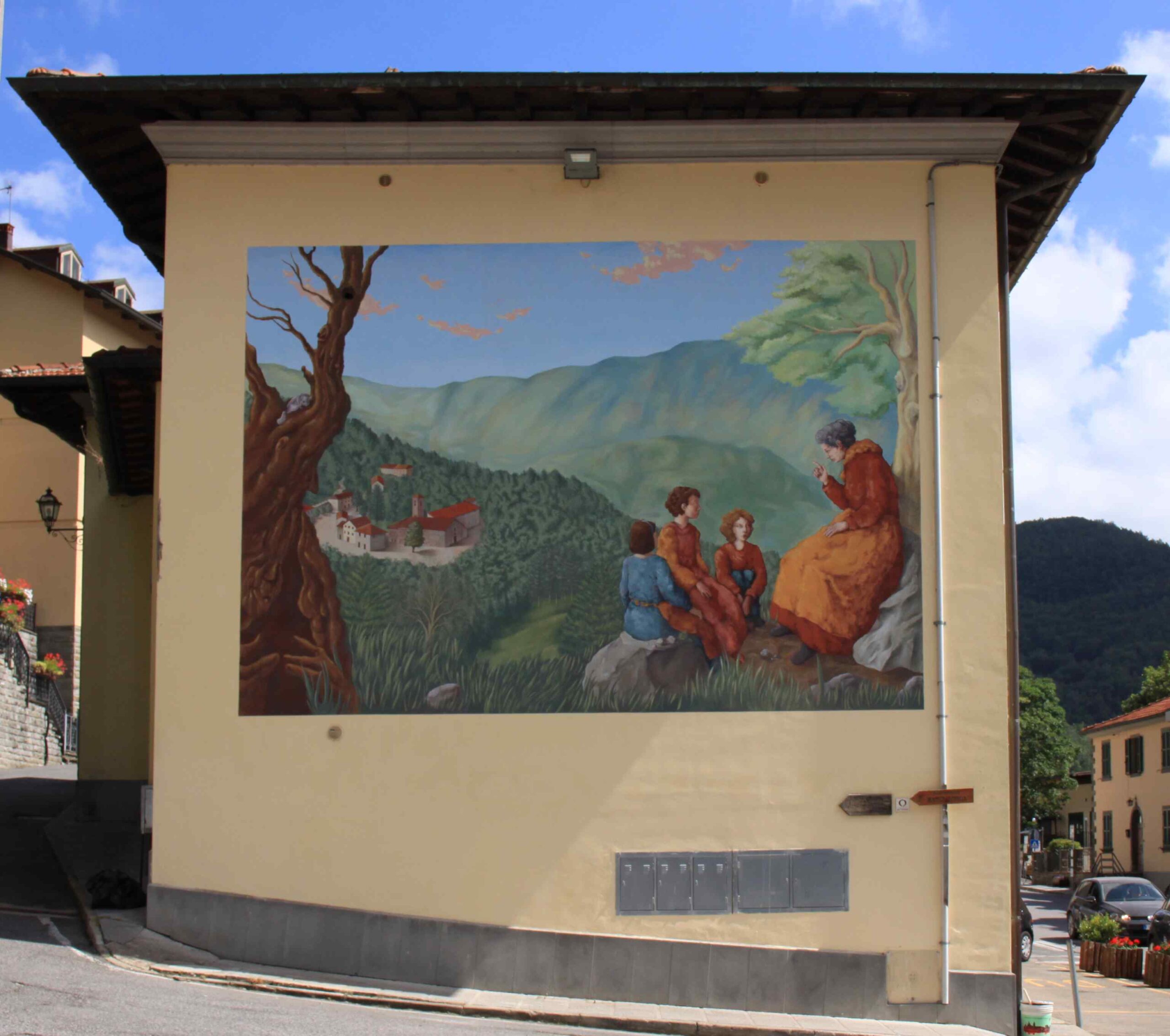 A Badia Prataglia un murale nel segno delle Novelle della Nonna di Emma Perodi 