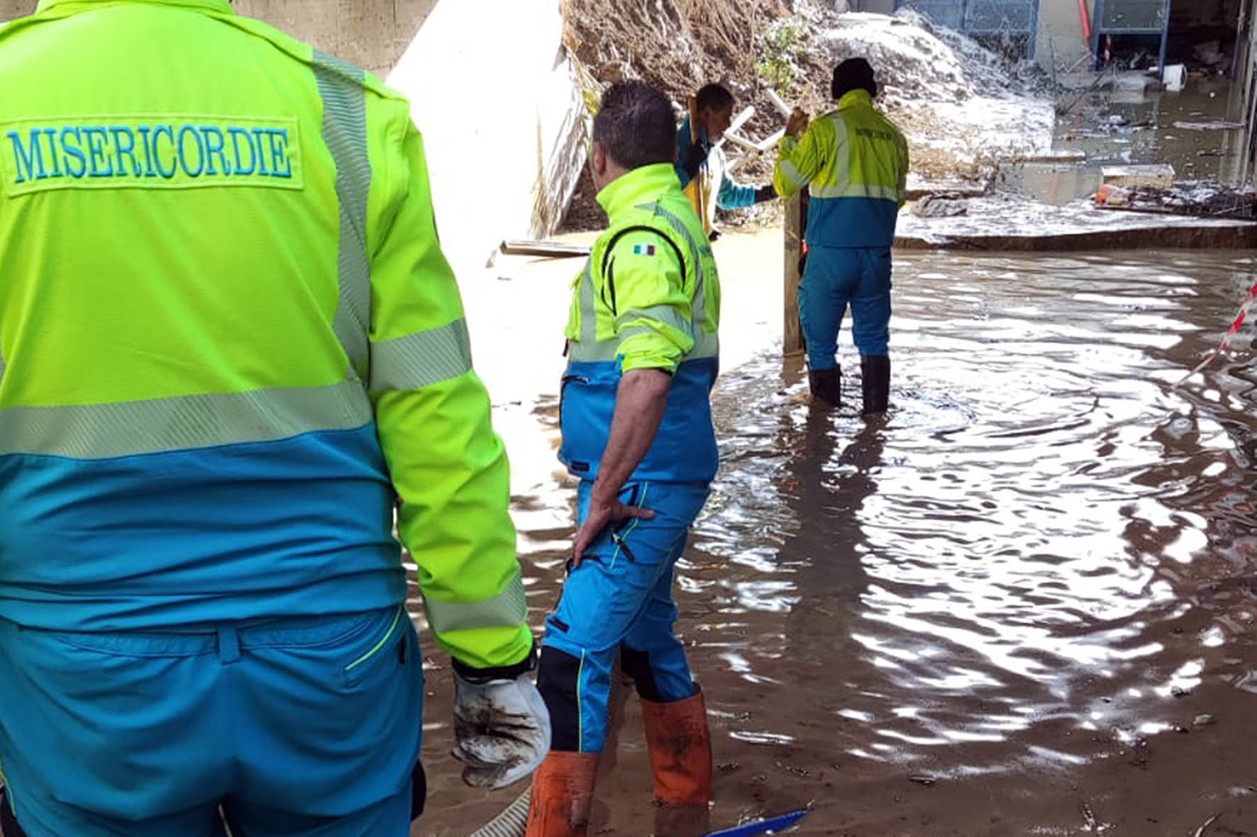 La Misericordia di Bibbiena al servizio delle zone alluvionate