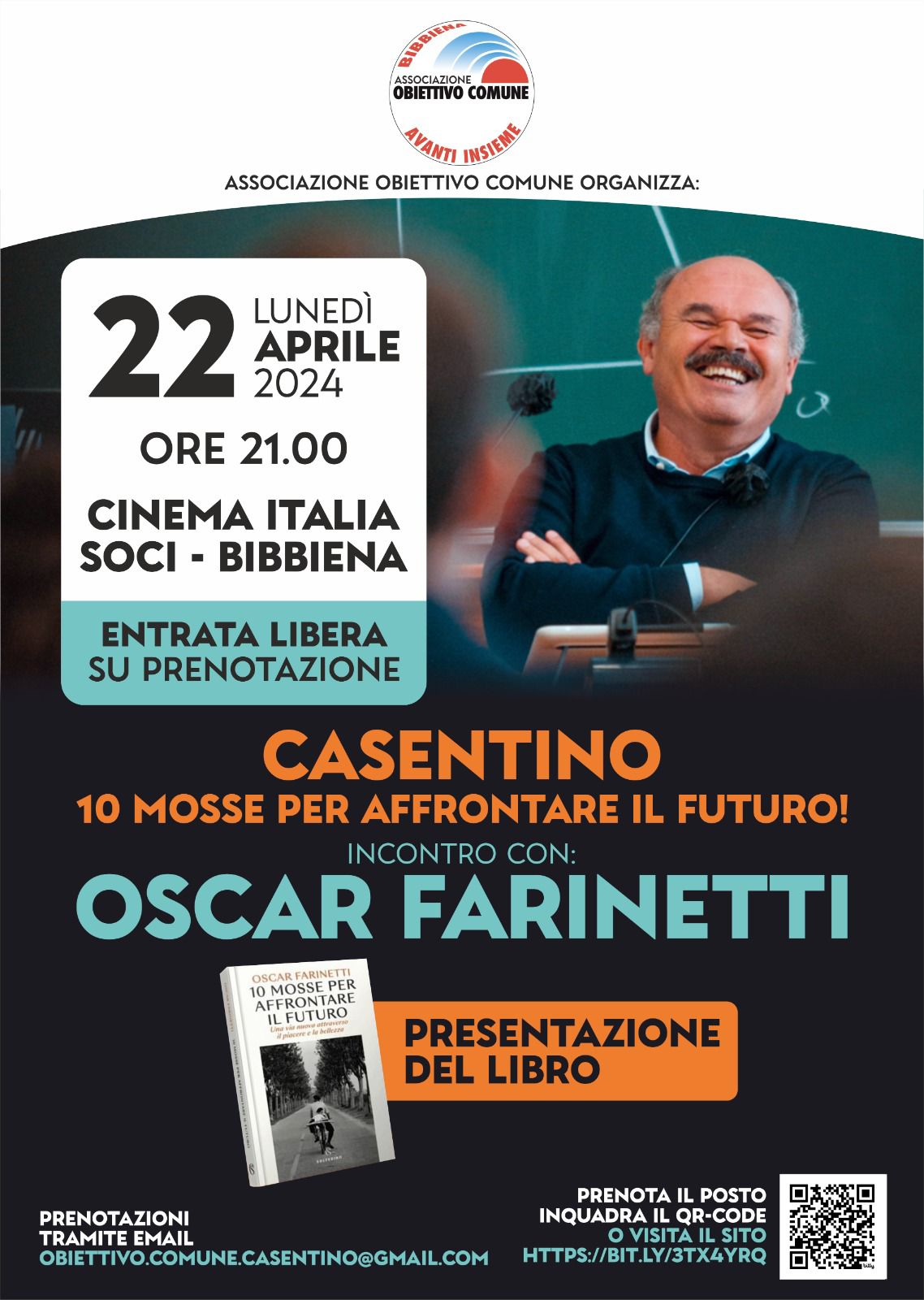 Oscar Farinetti in Casentino per presentare il suo libro